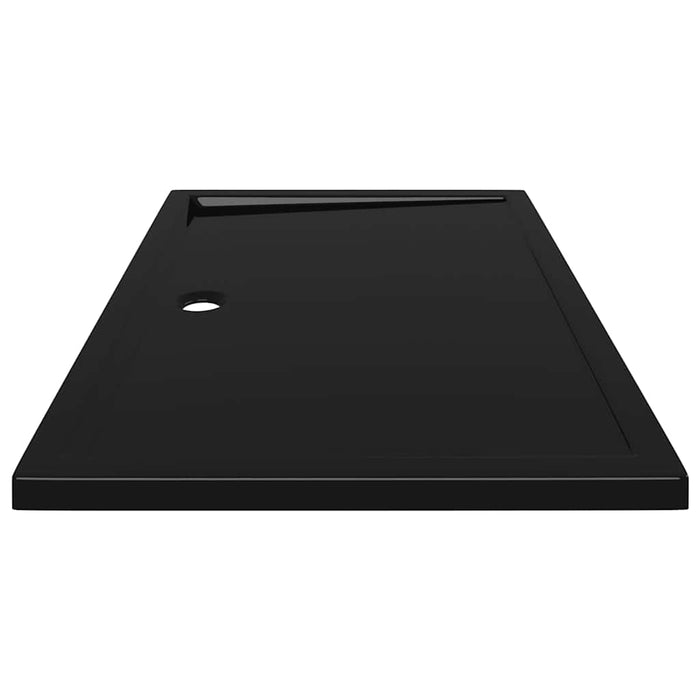 Rectangular ABS Shower Base Tray Black 80x120 cm