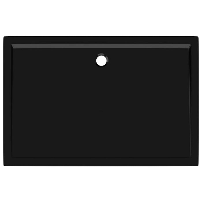 Rectangular ABS Shower Base Tray Black 80x120 cm