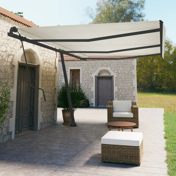 Awning Post Set Anthracite 600x245 cm Iron