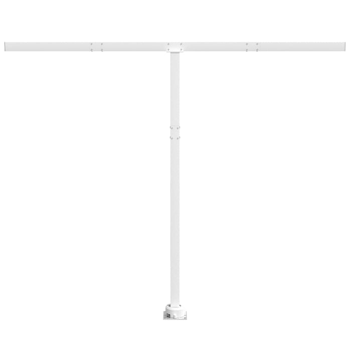 Awning Post Set White 300x245 cm Iron