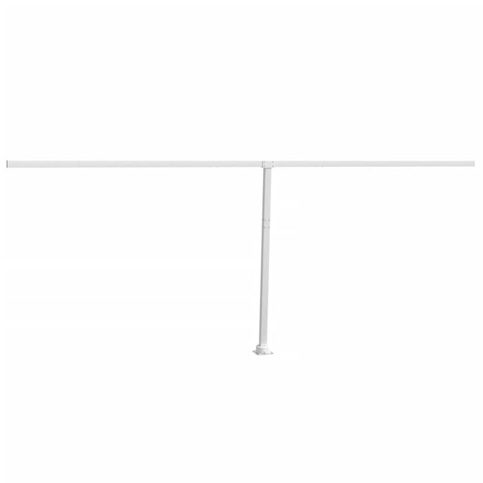 Awning Post Set White 600x245 cm Iron