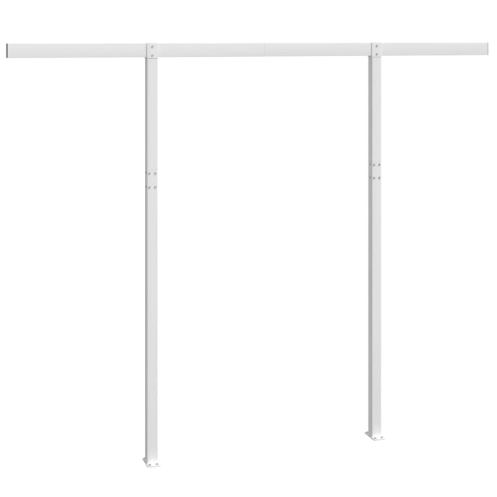 Awning Post Set White 300x245 cm Iron