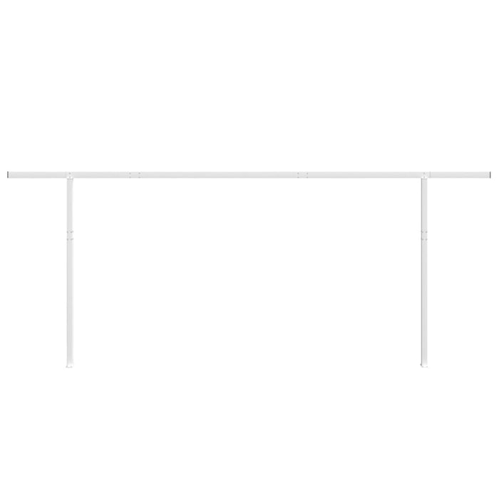 Awning Post Set White 600x245 cm Iron