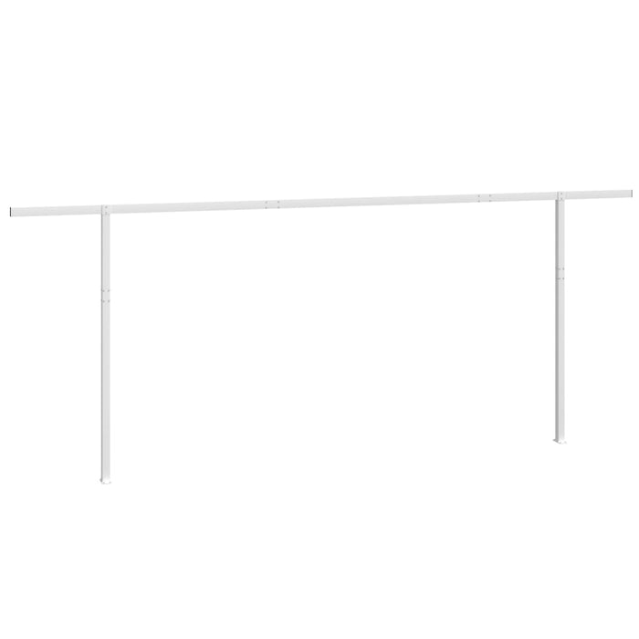 Awning Post Set White 600x245 cm Iron