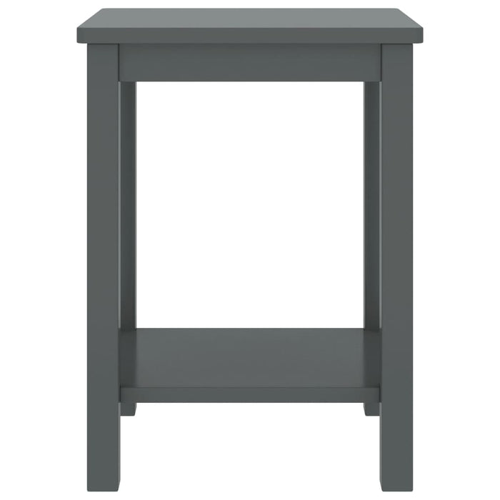 Bedside Cabinet Dark Grey 35x30x47 cm Solid Pinewood