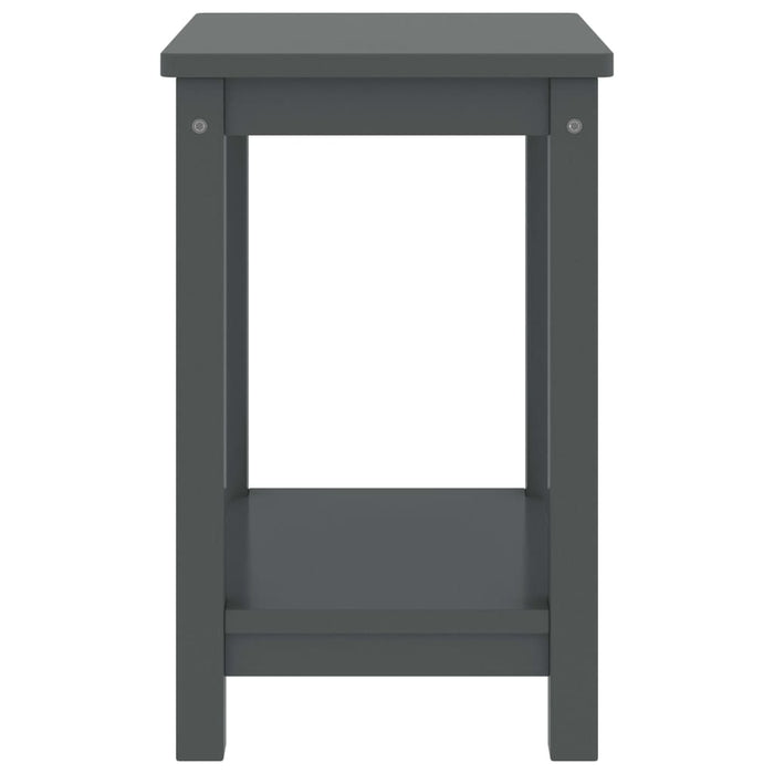 Bedside Cabinet Dark Grey 35x30x47 cm Solid Pinewood