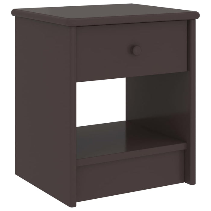 Bedside Cabinet Dark Brown 35x30x40 cm Solid Pinewood