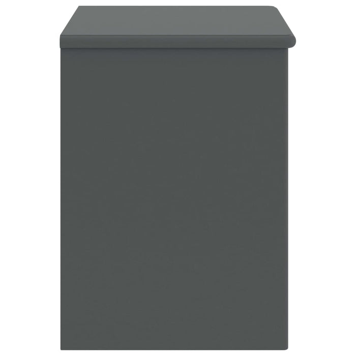 Bedside Cabinet Dark Grey 35x30x40 cm Solid Pinewood