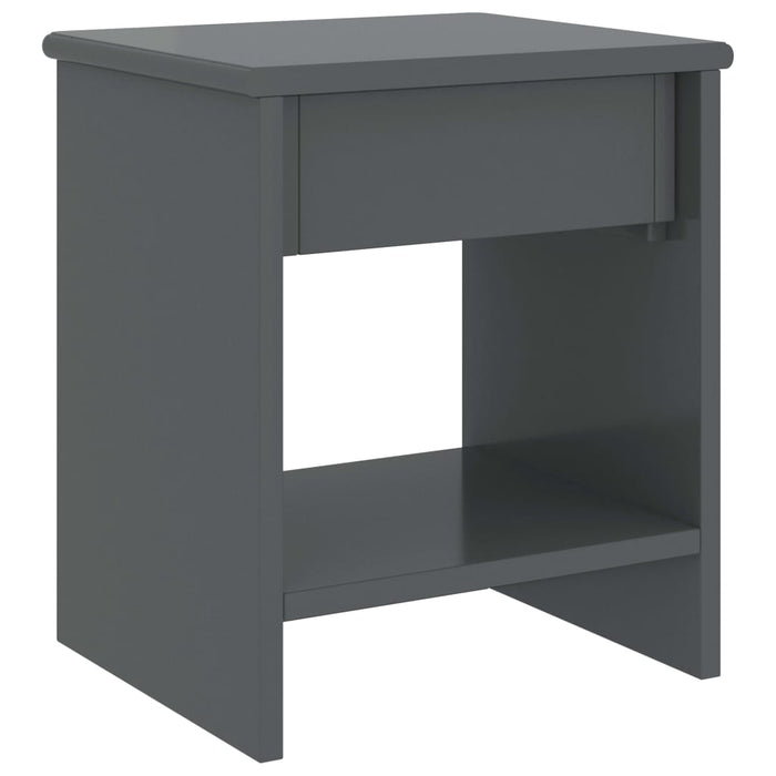 Bedside Cabinet Dark Grey 35x30x40 cm Solid Pinewood