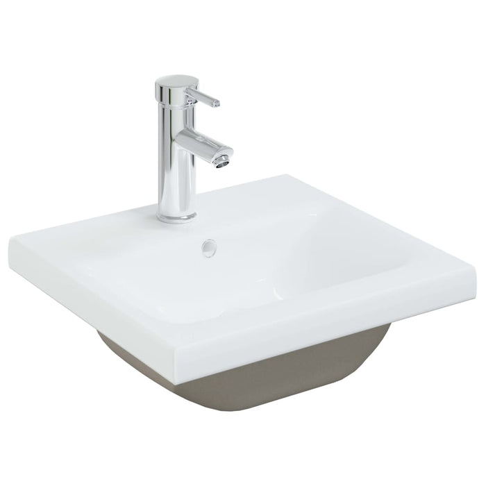 Built-in Basin with Faucet 42x39x18 cm Ceramic White