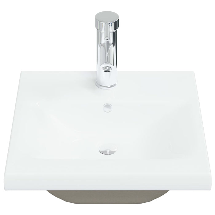 Built-in Basin with Faucet 42x39x18 cm Ceramic White