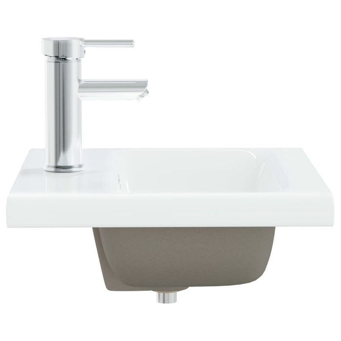 Built-in Basin with Faucet 42x39x18 cm Ceramic White