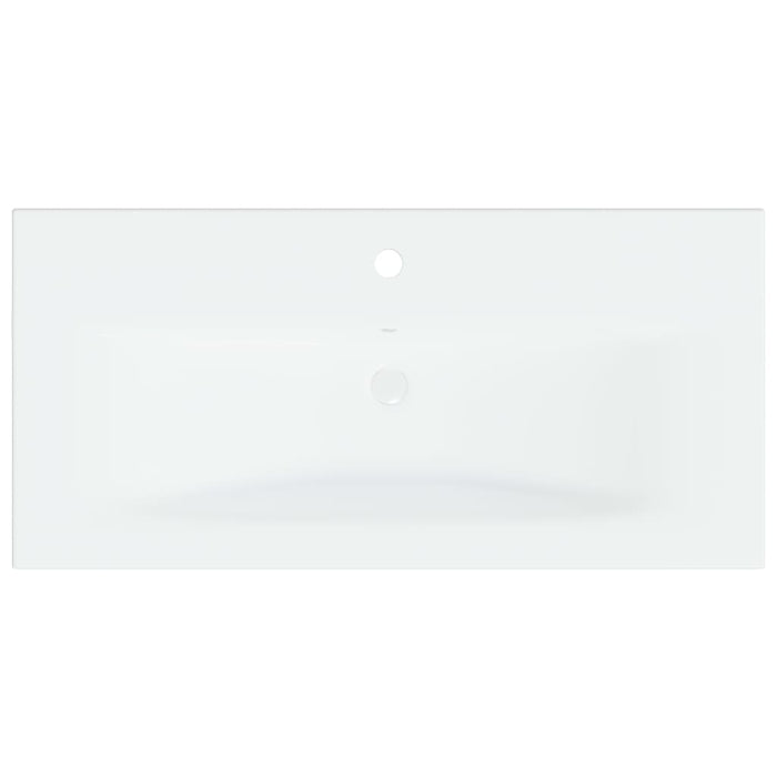 Built-in Basin with Faucet 81x39x18 cm Ceramic White