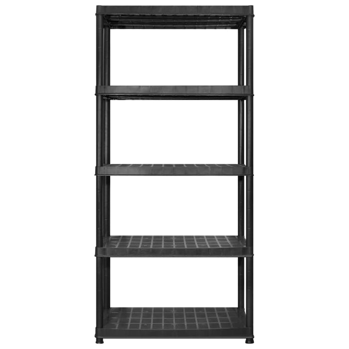 Storage Shelf 5-Tier Black 183x45.7x185 cm Plastic