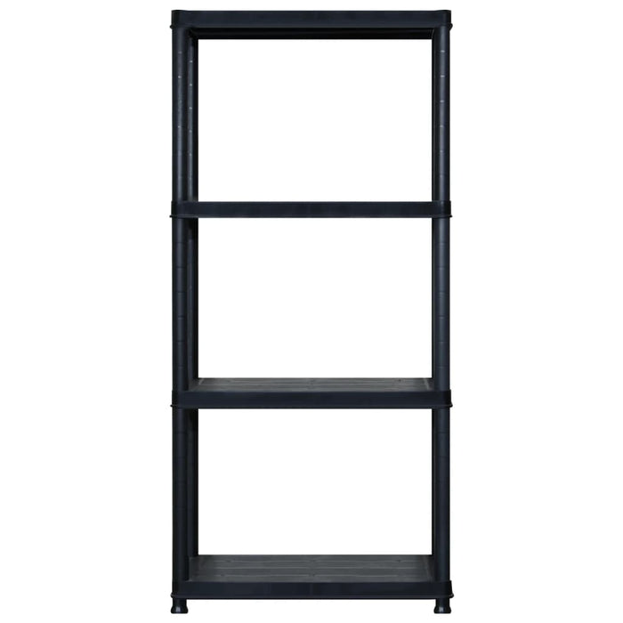 Storage Shelf 4-Tier Black 183x30.5x130 cm Plastic