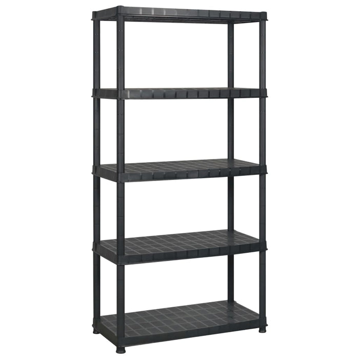 Storage Shelf 5-Tier Black 274.5x45.7x185 cm Plastic