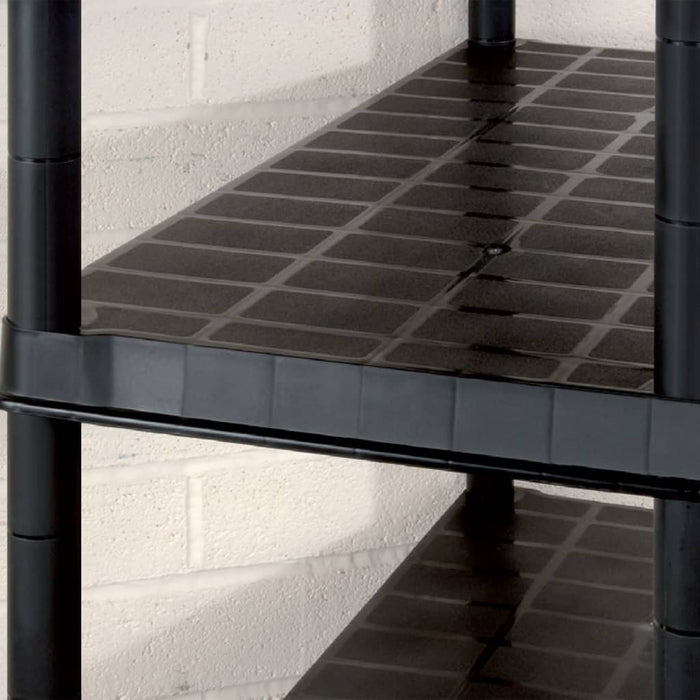 Storage Shelf 5-Tier Black 274.5x45.7x185 cm Plastic