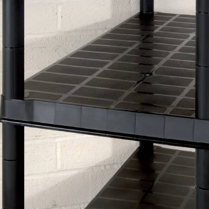 Storage Shelf 5-Tier Black 366x45.7x185 cm Plastic