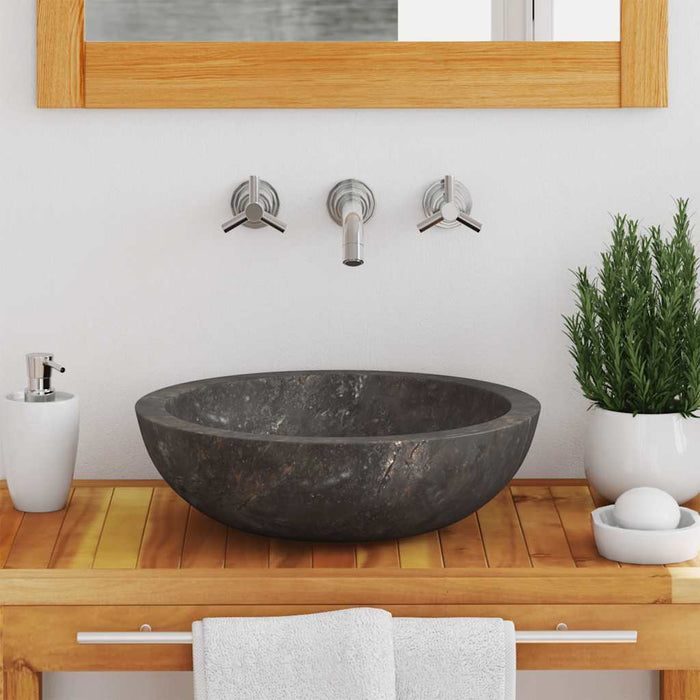 Sink Grey Ø40x12 cm Marble