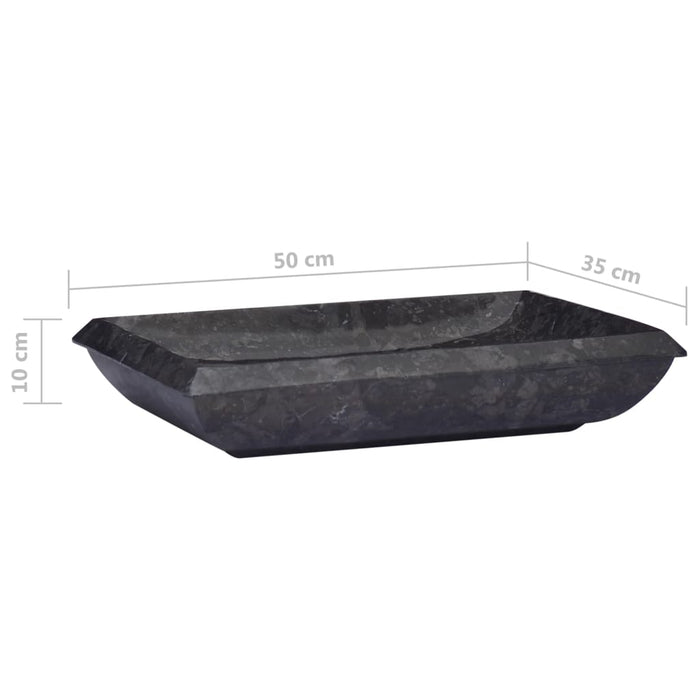 Sink Black 50x35x10 cm Marble