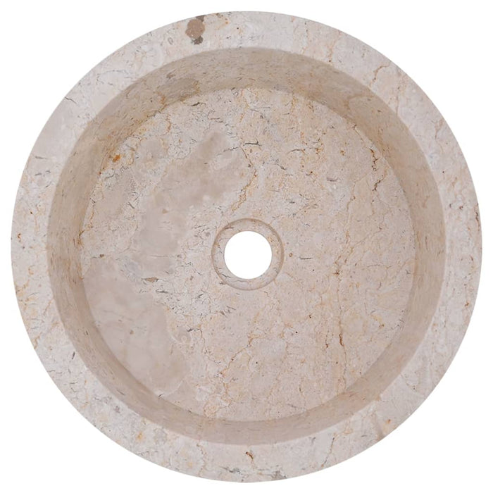 Sink Cream Ø40x15 cm Marble