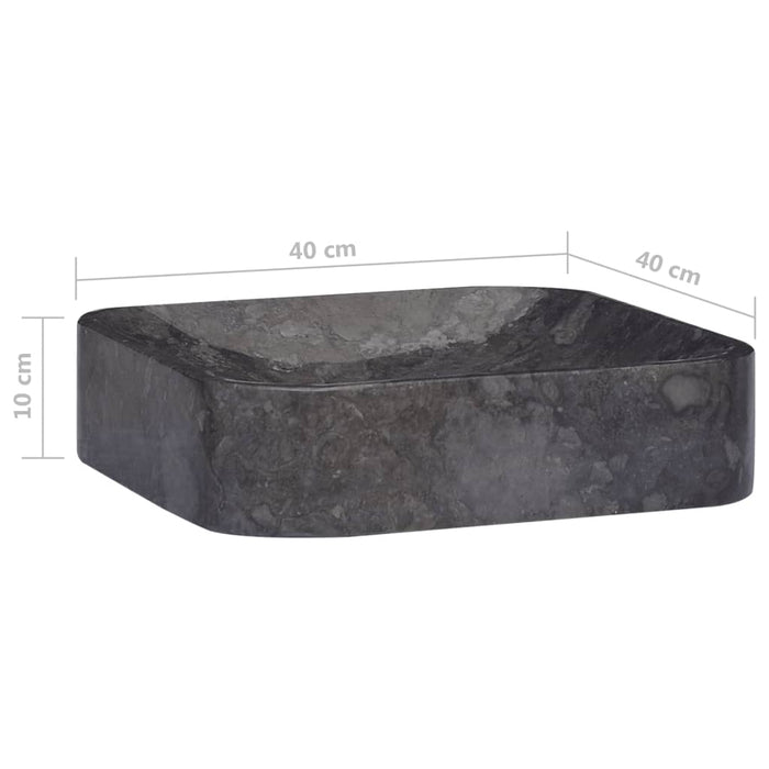 Sink Black 40x40x10 cm Marble