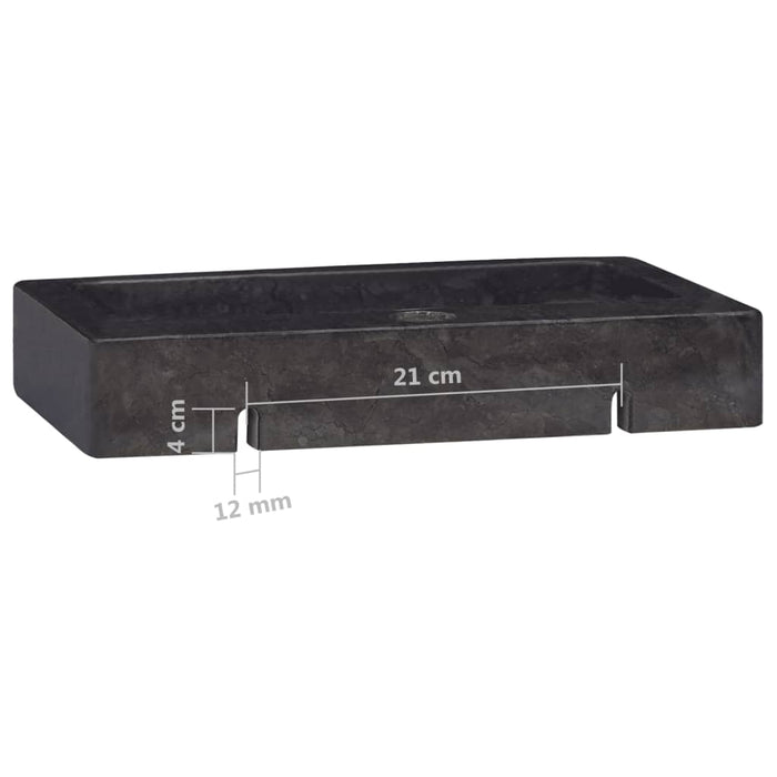 Sink Black 38x24x6.5 cm Marble