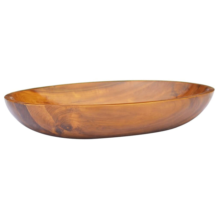 Basin Solid Teak Wood 60x40x10 cm