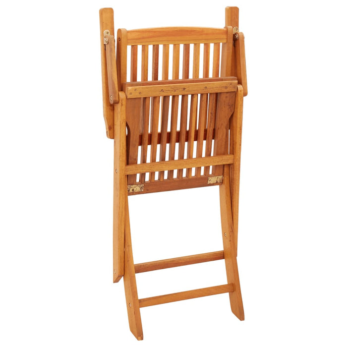 Folding Garden Chairs 4 pcs Solid Eucalyptus Wood