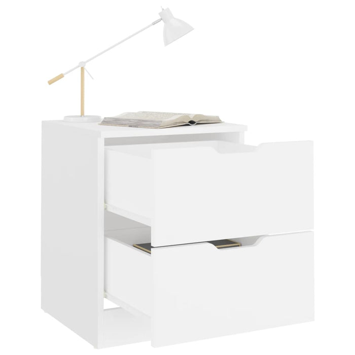 Bedside Cabinet White 40x40x50 cm Engineered Wood