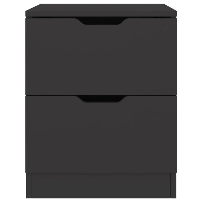 Bedside Cabinets 2 pcs Black 40x40x50 cm Engineered Wood