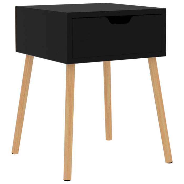 Bedside Cabinet High Gloss Black 40x40x56 cm Engineered Wood