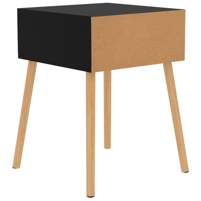 Bedside Cabinet High Gloss Black 40x40x56 cm Engineered Wood