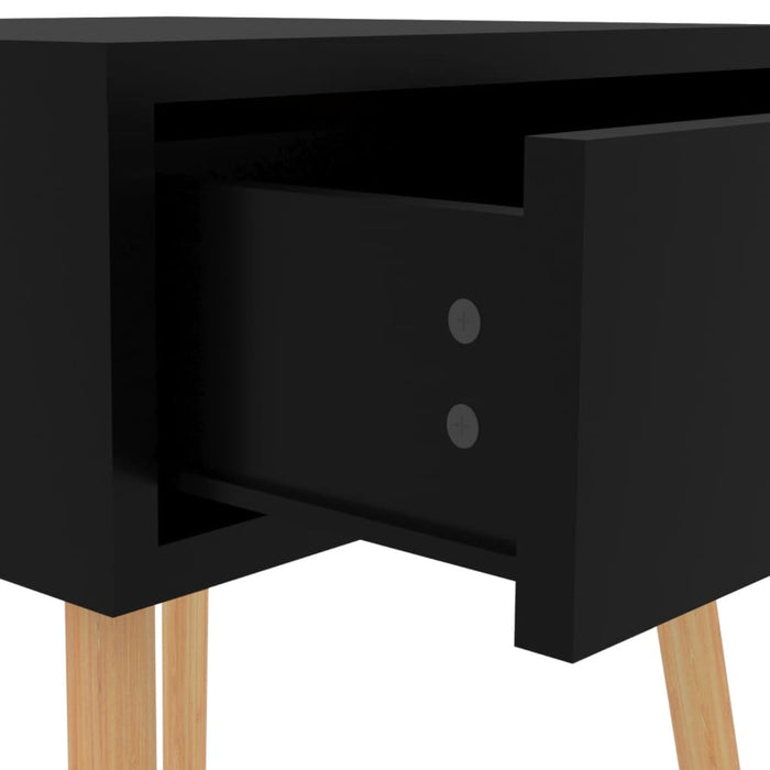 Bedside Cabinet High Gloss Black 40x40x56 cm Engineered Wood