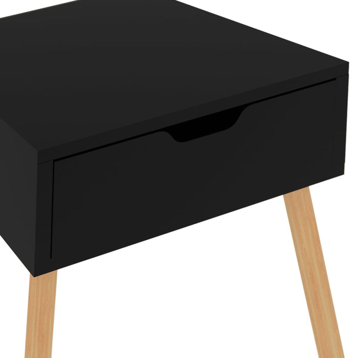 Bedside Cabinet High Gloss Black 40x40x56 cm Engineered Wood