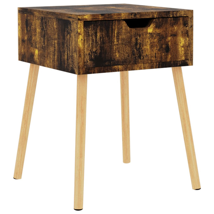 Bedside Cabinet Smoked Oak 40x40x56 cm Engineered Wood