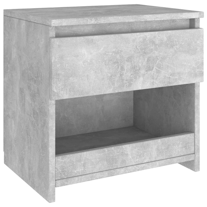 Bedside Cabinet Concrete Grey 40x30x39 cm Engineered Wood