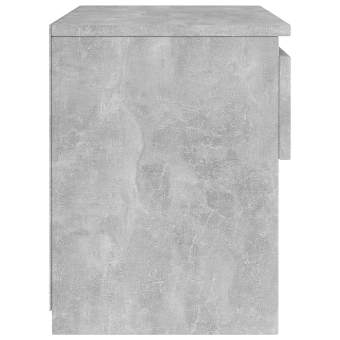 Bedside Cabinet Concrete Grey 40x30x39 cm Engineered Wood