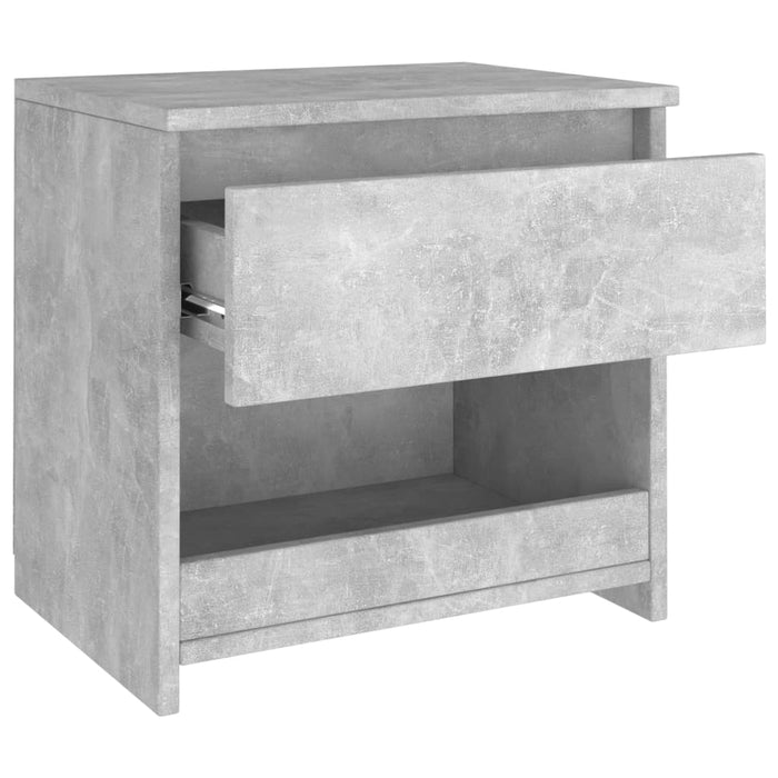 Bedside Cabinet Concrete Grey 40x30x39 cm Engineered Wood