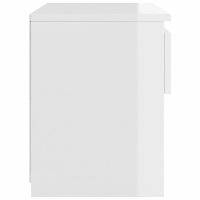 Bedside Cabinets 2 pcs High Gloss White 40x30x39 cm Engineered Wood