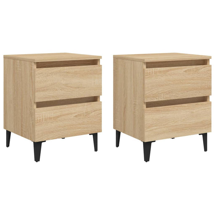 Bed Cabinets 2 pcs Sonoma Oak 40x35x50 cm Engineered Wood