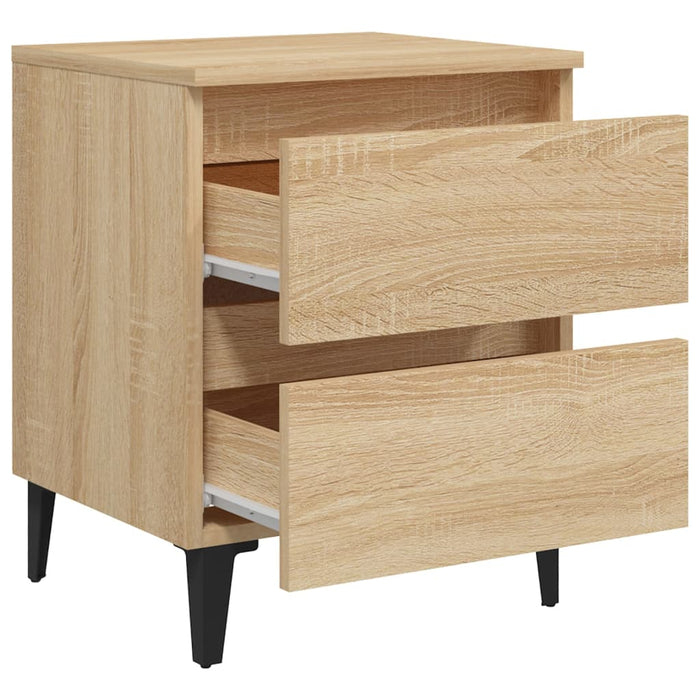 Bed Cabinets 2 pcs Sonoma Oak 40x35x50 cm Engineered Wood