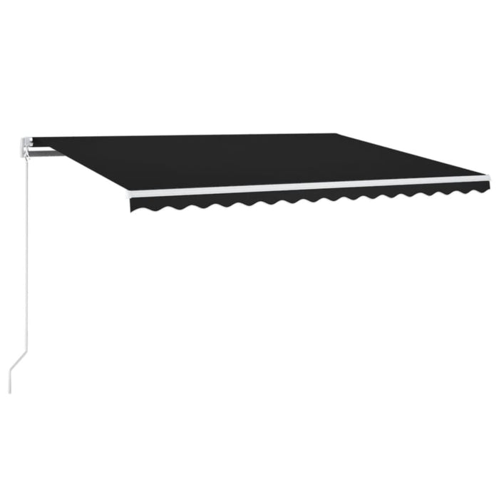 Copertina retractabila manuala cu LED 400x300 cm Antracit