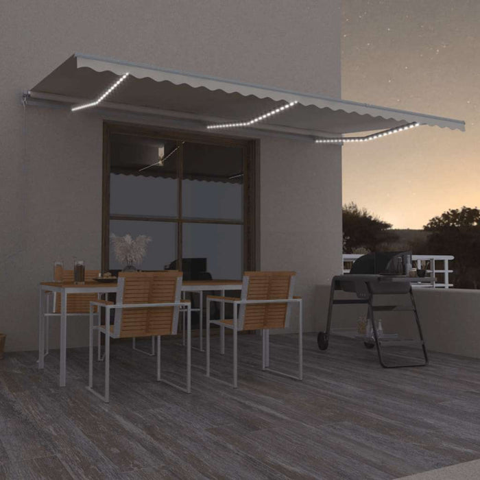 Copertina Retractabila Manuala cu LED 600x300 cm Crem