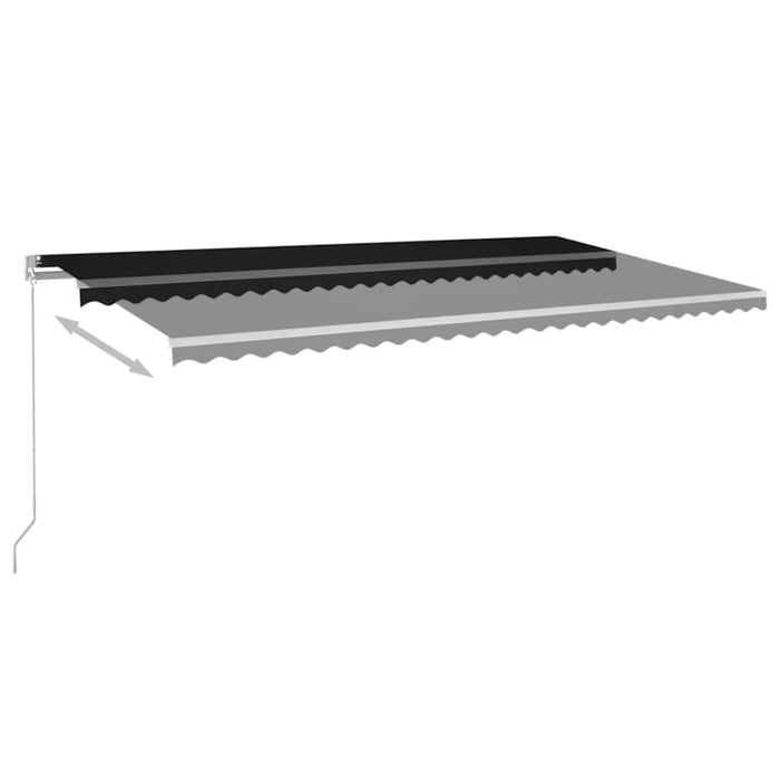 Copertina retractabila manuala cu LED 600x300 cm Antracit