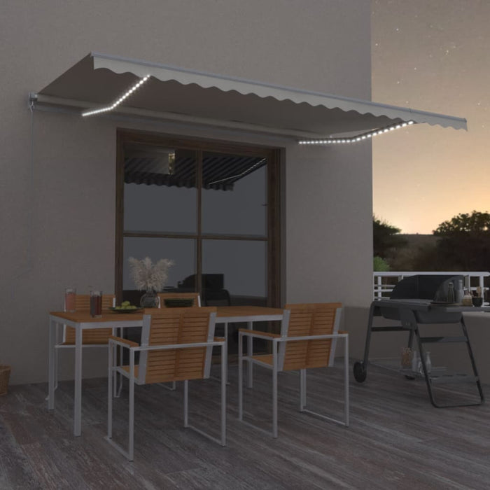 Copertina Retractabila Manuala cu LED 500x350 cm Crem