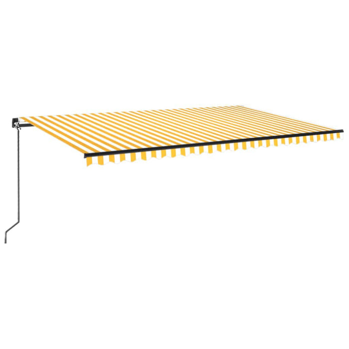 Manual Retractable Awning 500x300 cm Yellow and White