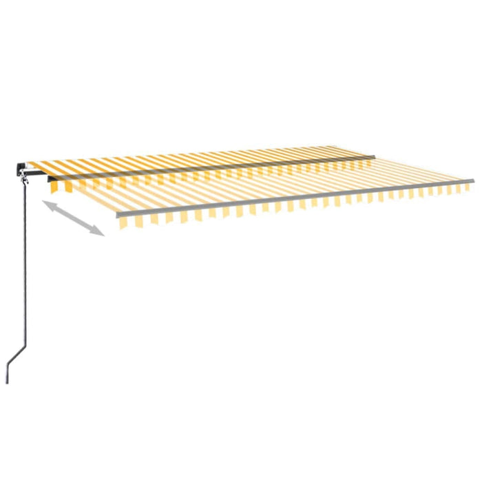 Manual Retractable Awning 500x300 cm Yellow and White