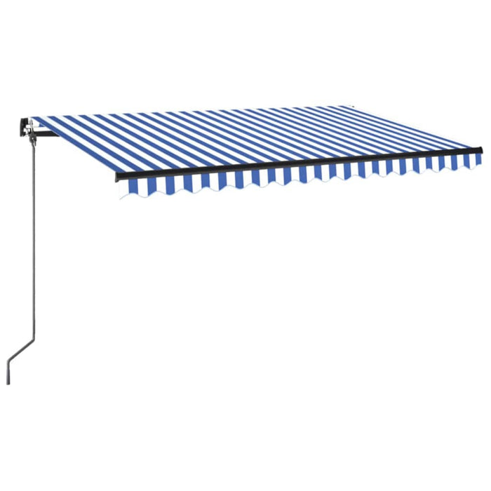 Copertina retractabila manuala 450x350 cm Albastru si Alb