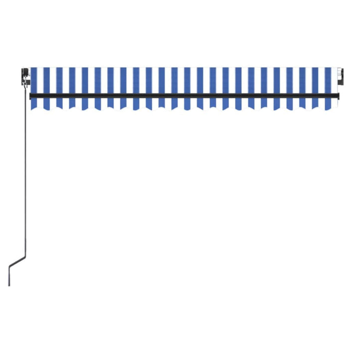 Copertina retractabila manuala 450x350 cm Albastru si Alb